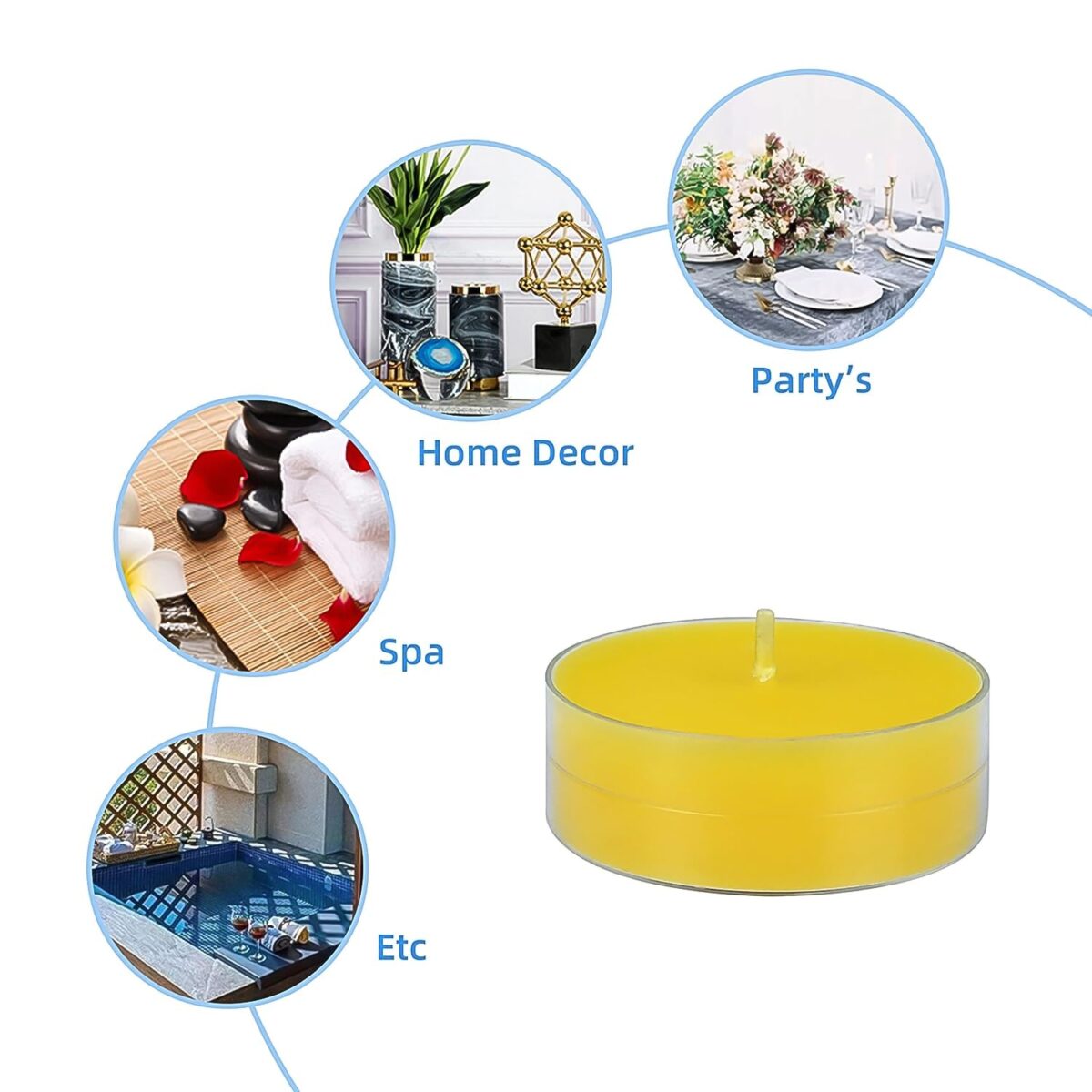 Tealight Diwali Candle Ã¢â‚¬â€œ Smokeless, Long-Burning, Mix Color (1 Pc / Mix Color) - Image 6