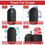 Face Ice Roller Massager for Swelling & Puffiness Reduction (Black) - Image 5