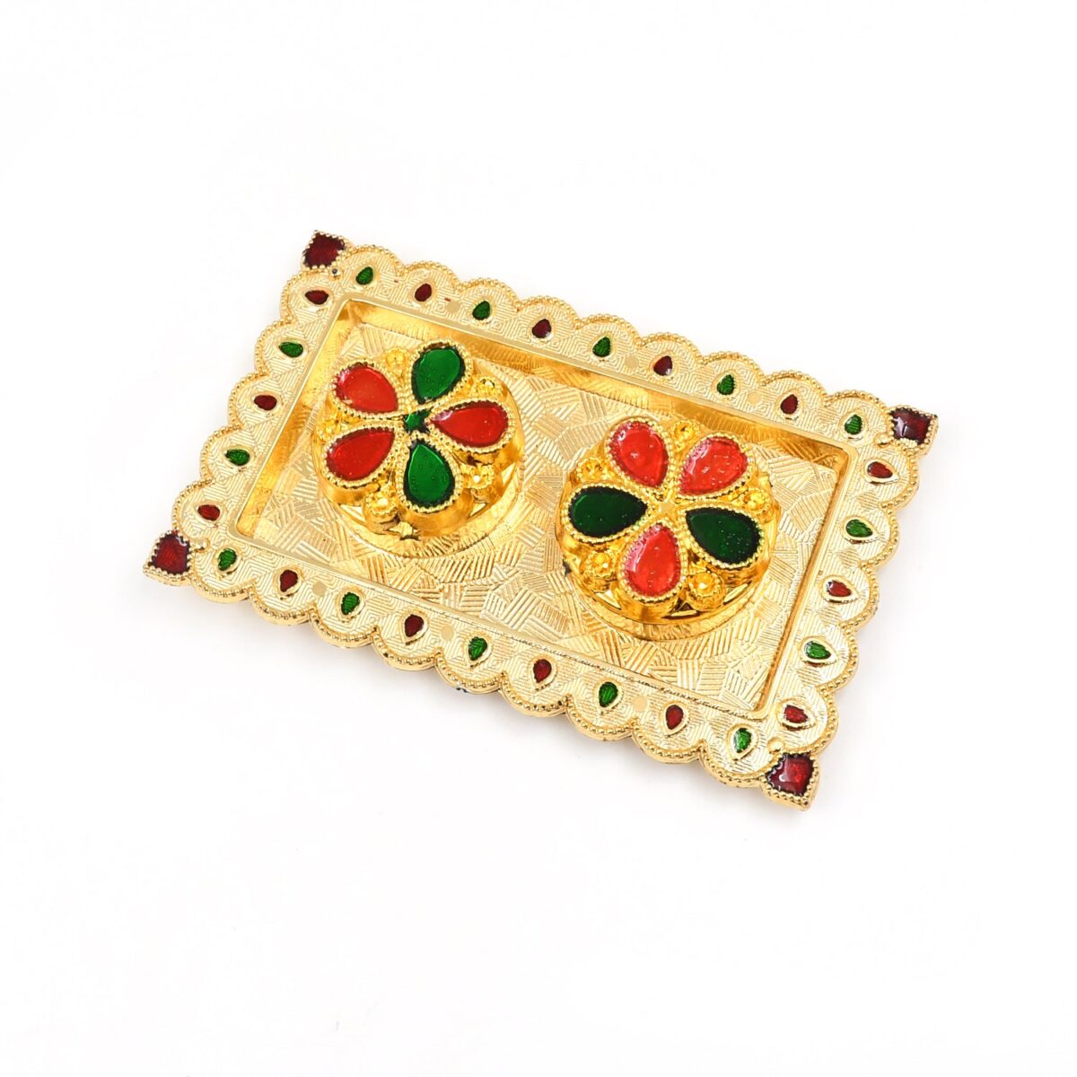 Tray Shape Special Puja Thali (1 Pc / Mix Design) - Image 5