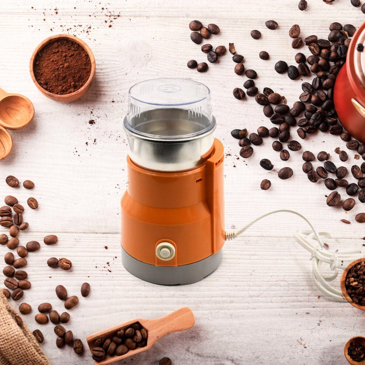 Multi Function Small Food Grinder Grain Grinder, Portable Coffee Bean Seasonings Spices Mill Powder Machine Small Kitchen Appliances for Home and Office - Image 1
