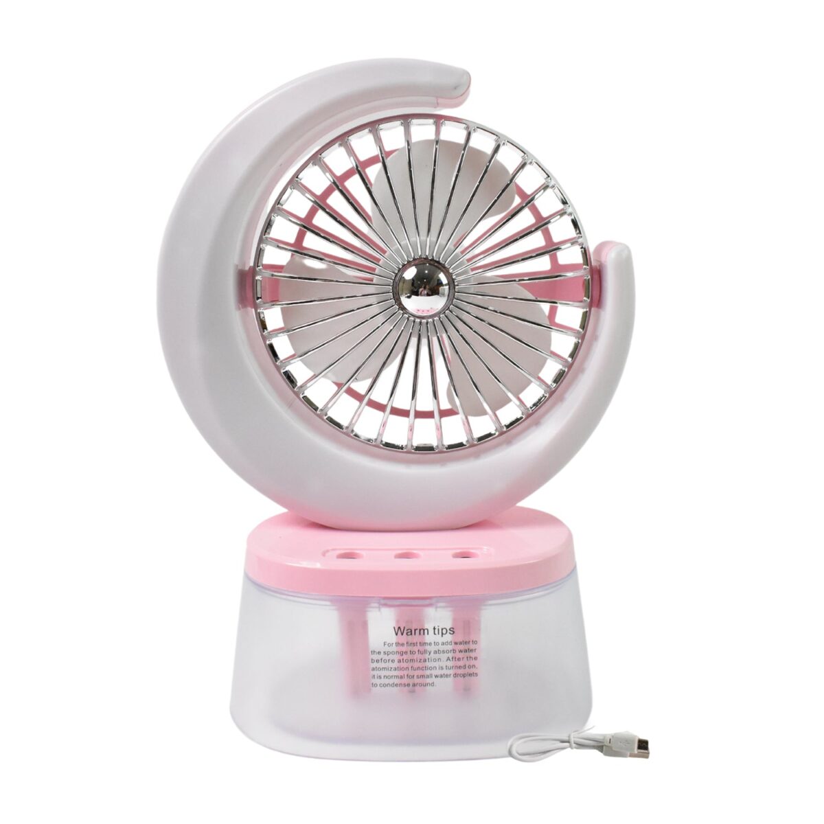 Desktop Fan - Camping Fan with LED Light, Portable Humidifying Fan (1 Pc / Plug & Play Fan) - Image 5