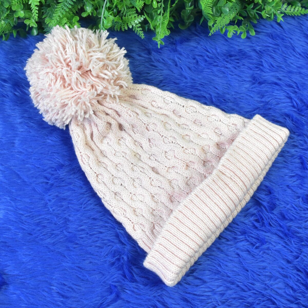 Soft Winter Cap, Woolen Inside Fur Beanie Cap (1 Pc / Mix Design & Color) - Image 6