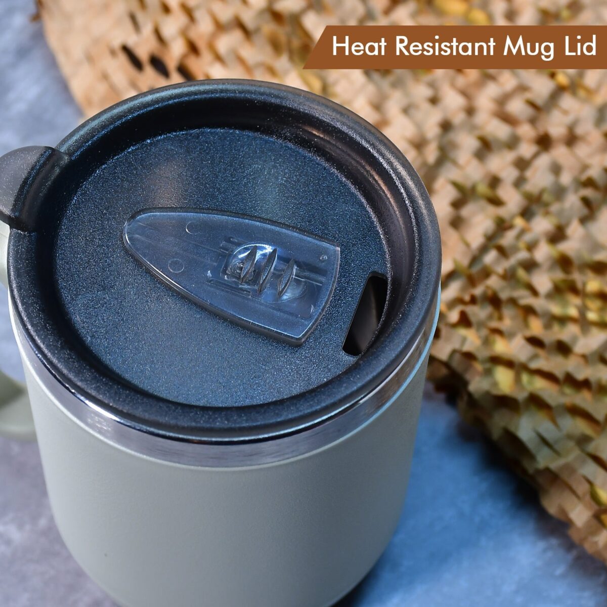 Ganesh Premium Stainless Steel Coffee Mug with heat resistant mug lid. Approx 400Ml mug. - Image 7