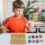 Wooden Triangles Puzzle Learning Educational Board (1 Set / 28Ã—20 Cm) - Image 4