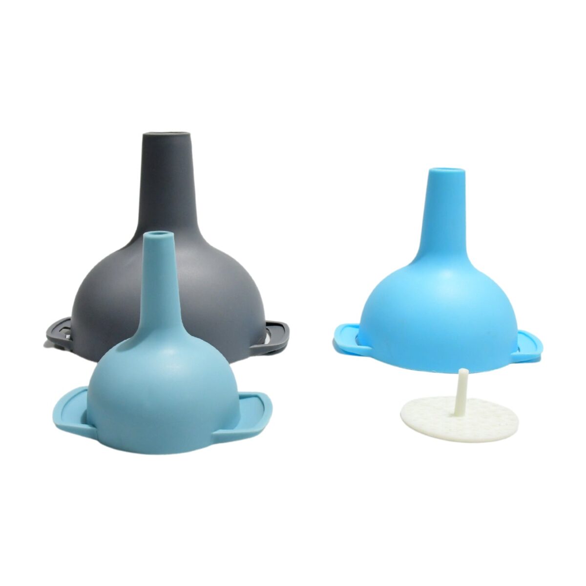 3 in 1 Kitchen Funnel Set of 3, Funnel for Filling Bottle, Small Canning Funnel with Handle, Food Grade Plastic Funnel with Detachable Strainer Filter for Liquid, Dry Ingredients, and Powder - Image 5