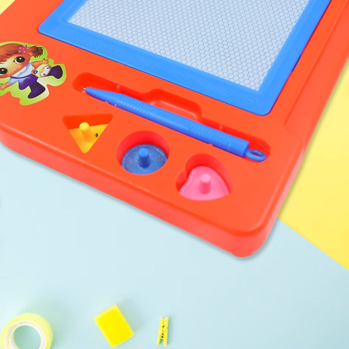 Magnetic Slate Sketch Pad / Board for Kids (1 Pc / 27 Ãƒâ€” 19 Cm) - Image 5