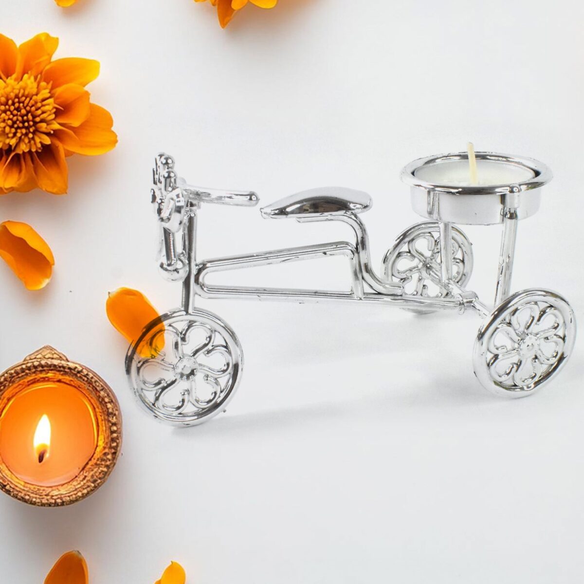 Cycle Tealight Holder / Candle Holder Decorative Candle (1 Pc) - Image 6