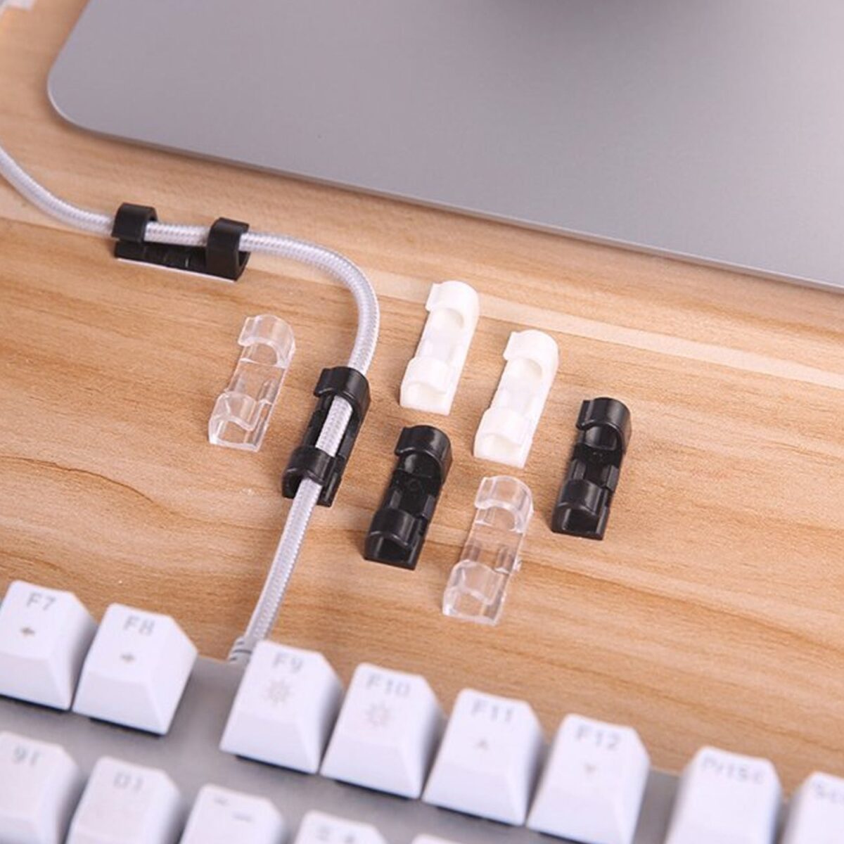 Plastic Cable Clips Ã¢â‚¬â€œ Strong Adhesive Wire Organizer for Home, Office & Car (20 Pcs) - Image 5