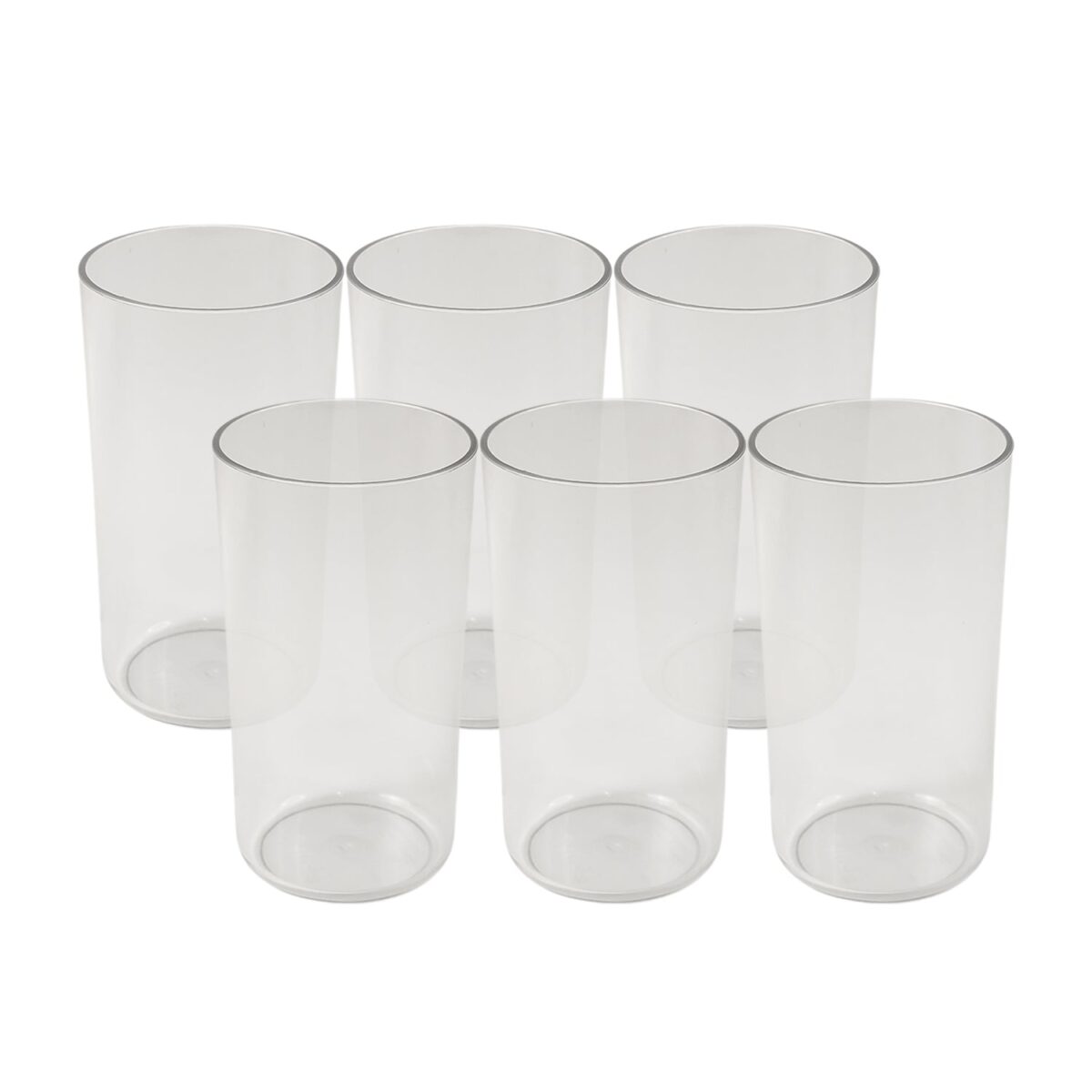 Apex Clear Plastic Tumbler / Glass Set Ã¢â‚¬â€œ 6-Piece Unbreakable - Image 5