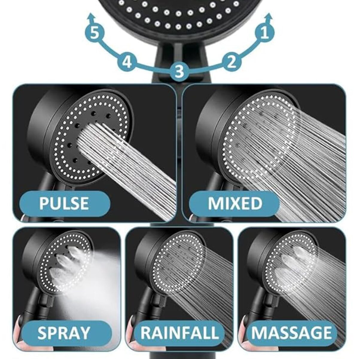 Handheld Shower Head (1 Pc) - Image 6