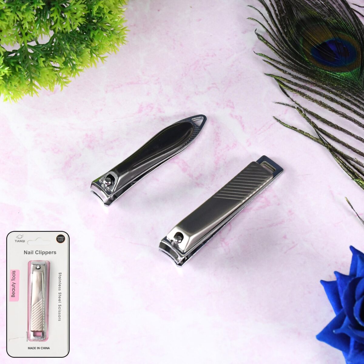 Stainless Steel Folding Portable Large Nail Clippers with Nail File (1 Pc / Mix Design) - Image 3