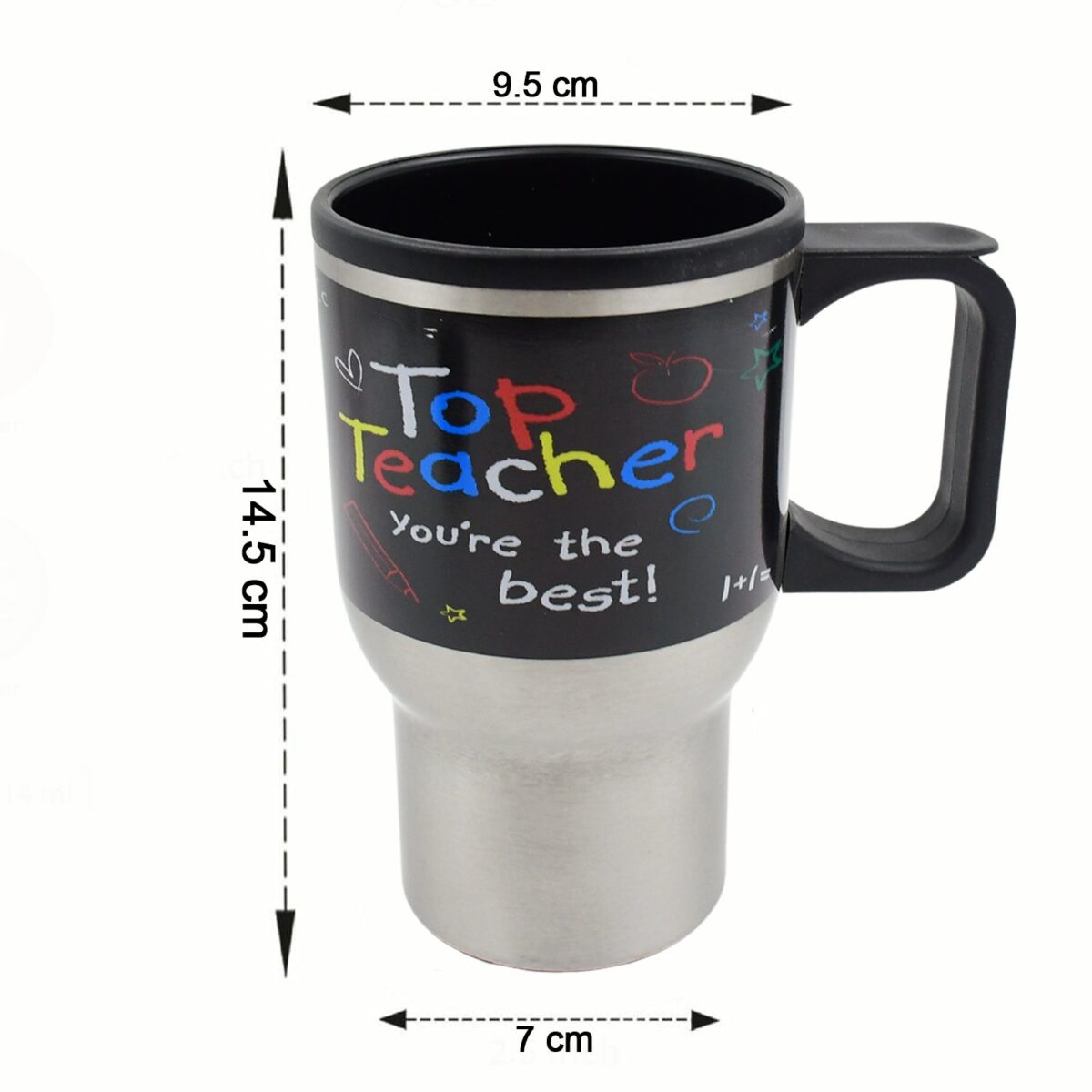 Stainless Steel Insulated Travel Mug - Double-Walled Vacuum Cup with Lid & Handle - Image 5