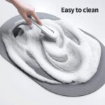 Square Bathroom mat Water Absorbent mats Diatomite Door Mat Anti-Slip Bath Mat Quick Drying Absorbent mat for Home, Kitchen (57x38cm) - Image 6
