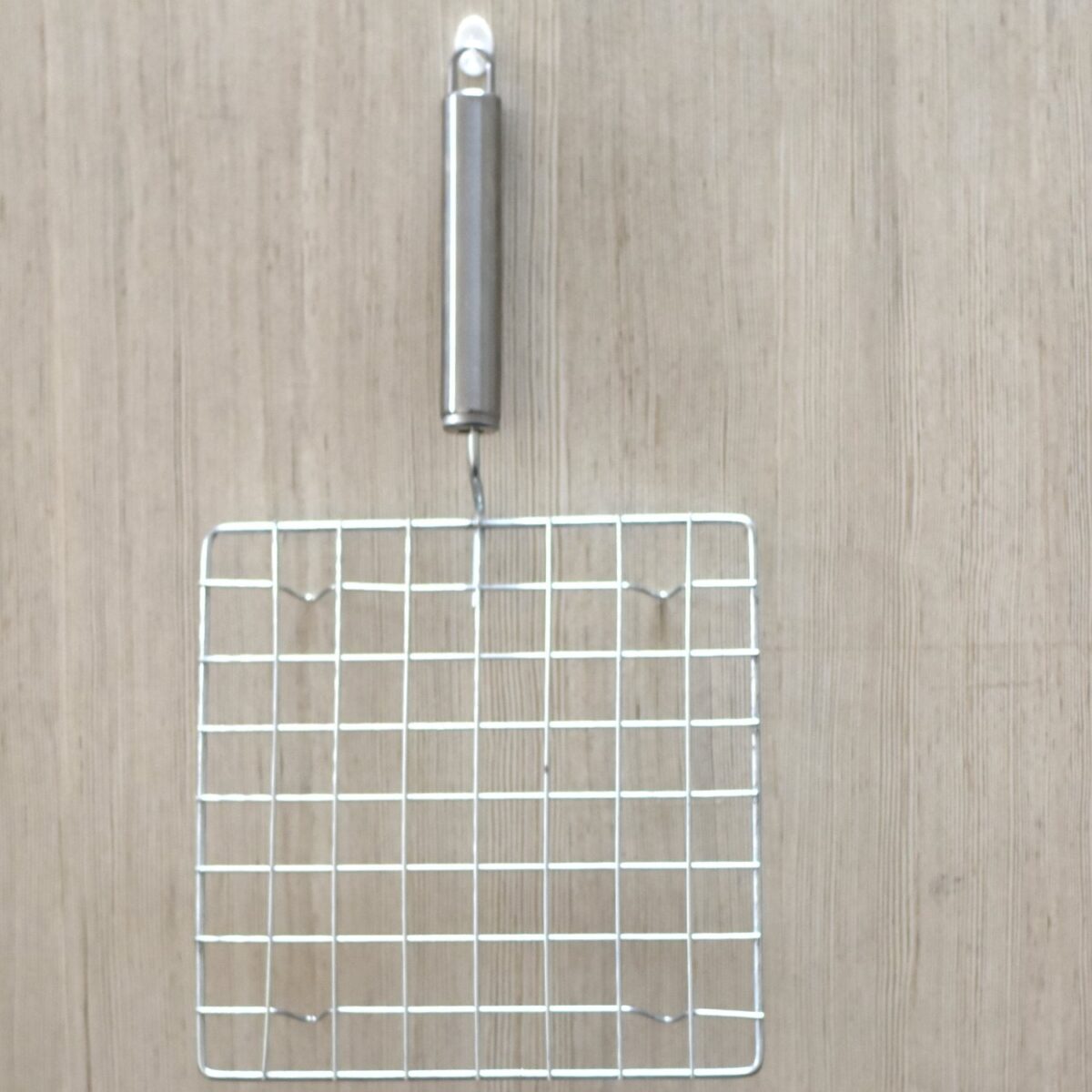 Square Stainless Steel Barbecue Grill with Steel Handle - Image 1