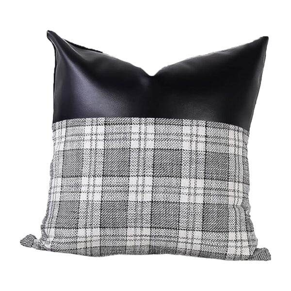 Pillow Covers Cushion Cases Soft Leather and Cotton (23 Ã— 22 Inch / 1 Pair / 2 Pc)