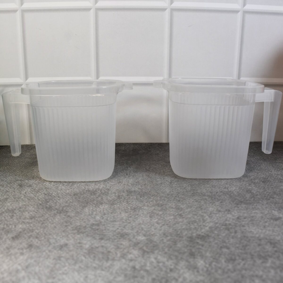 Plastic Transparent Bathroom Water Mug (4 pc / Mix colour / 1000 ML) - Image 7