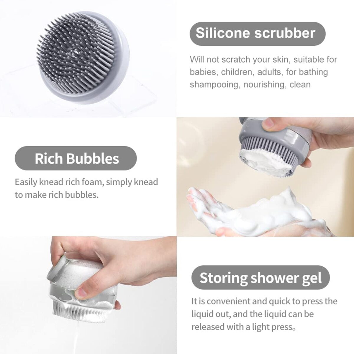 Head Scalp Massager Shampoo Brush (1 Pc) - Image 5