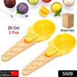2-Piece Plastic Ice Cream & Watermelon Scooper with Trigger Dipper - Image 2