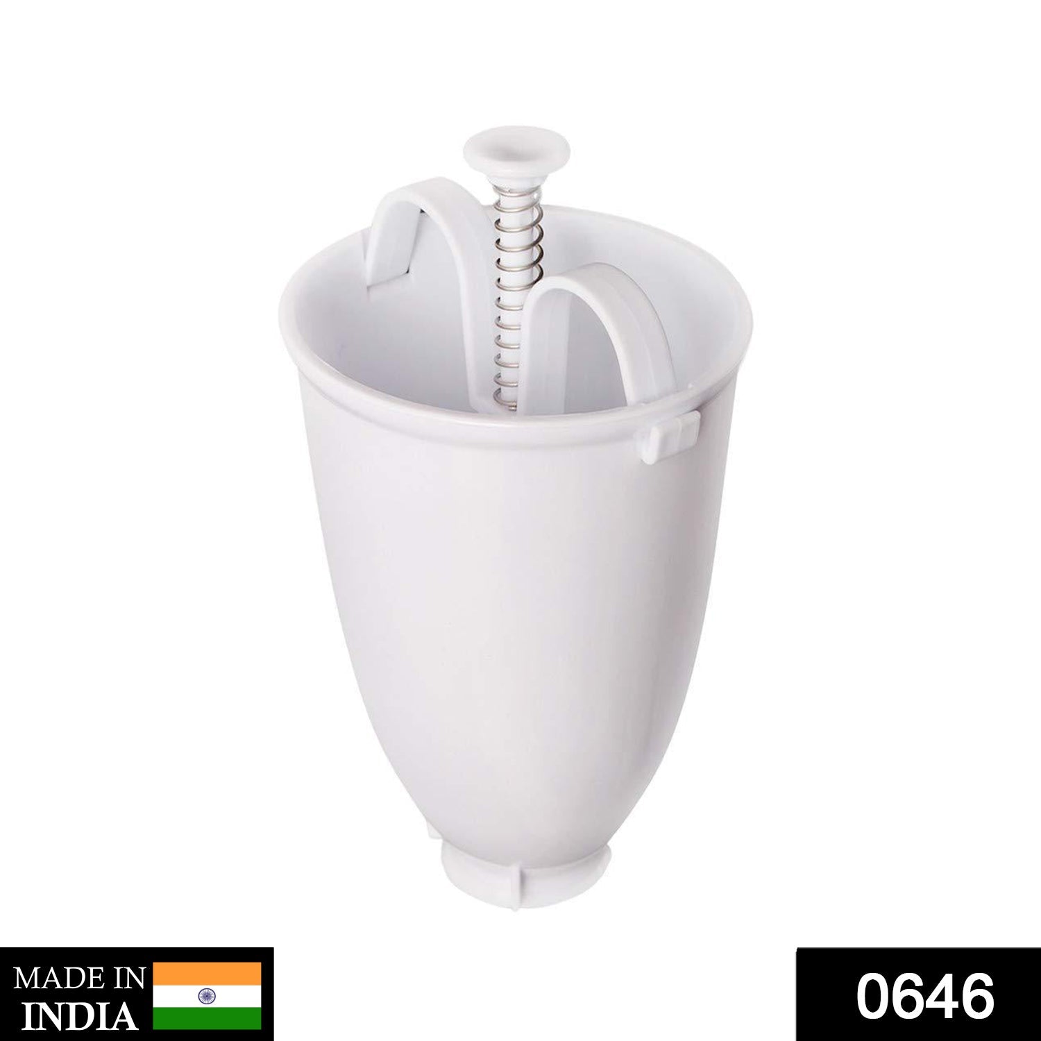 0646.jpg Mini Donut Maker Dispenser - Plastic Vada / Meduwada Maker - Image 2
