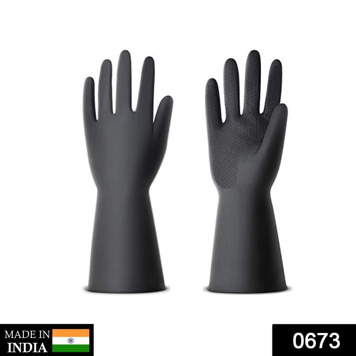 Multipurpose Natural Gum Rubber Reusable Cleaning Gloves - Image 2