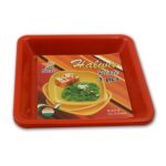 Square Plastic Halwa Dinner Plate Snacks / Breakfast, Restaurant Serving Trays Home School Coffee Hotel Kitchen Office (3 Pcs Set) - Image 4