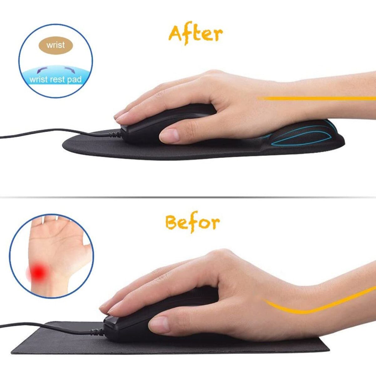 Comfortable Silicone Mouse Pad with Jel Mouse Pad For All type Multiuse Mouse Pad  ( Mix Color ) - Image 3