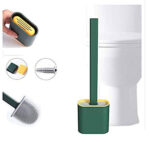 Silicone Toilet Brush with Holder Stand  for Bathroom Cleaning - Image 5