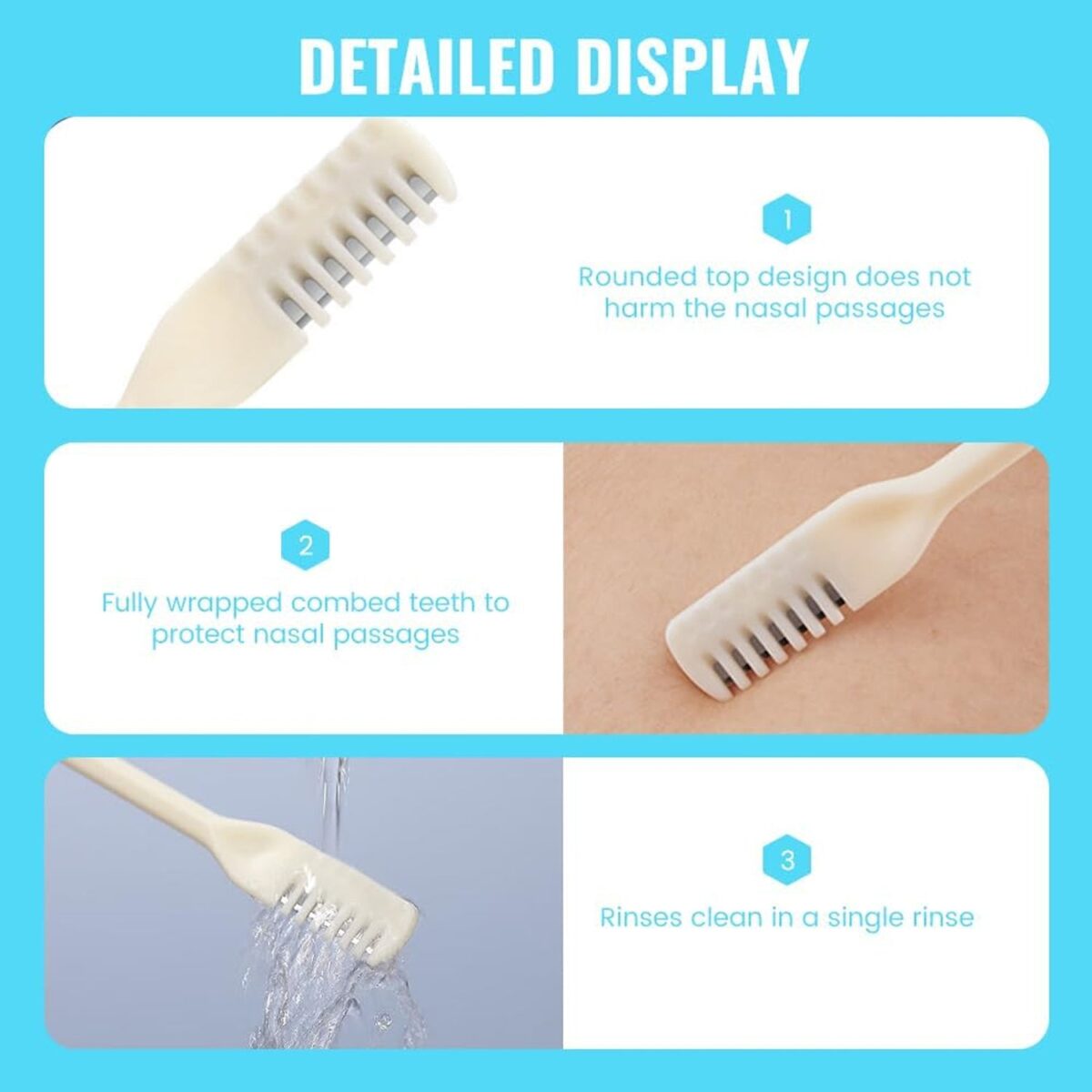 Nose Hair Removal Trimmer Nose Hair Remover Razor Kit Blade (3 Pcs Set) - Image 6