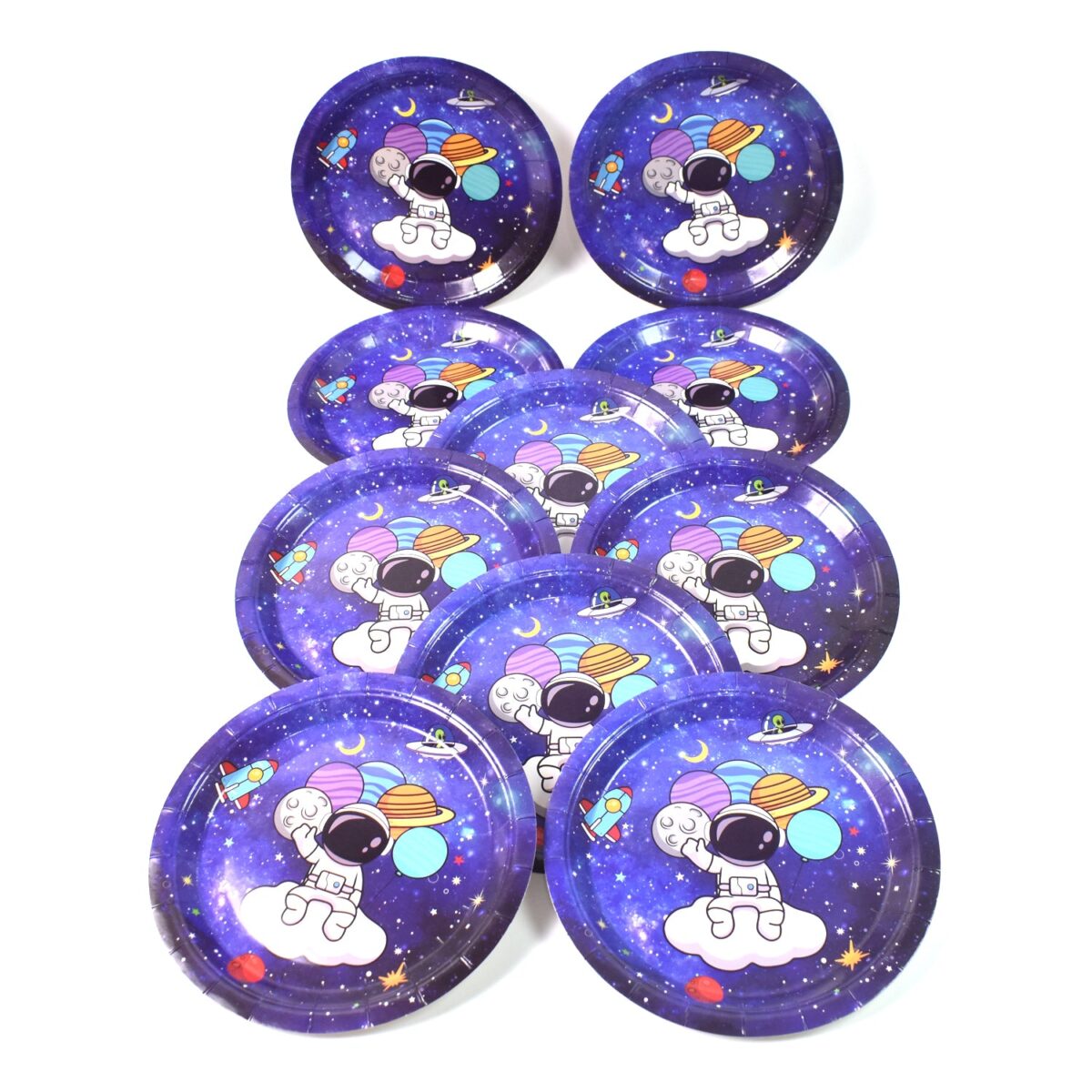 Round Plates Disposable Paper Plates  Happy Birthday, Gift (10 Pcs Set / Mix Design) - Image 6