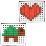 Pixel Cubes Toy for Children Early Education, Pixel Game Educational Board Games Board, Birthday Gift for Kids, Learning Math Toy, Brain Games, Math Puzzle (Approx 180 Cubes With Pixel Board & Book) - Image 6
