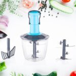 6 Blades Manual Hand-Press Vegetable Chopper (1100 ML / Mix Color) - Image 3