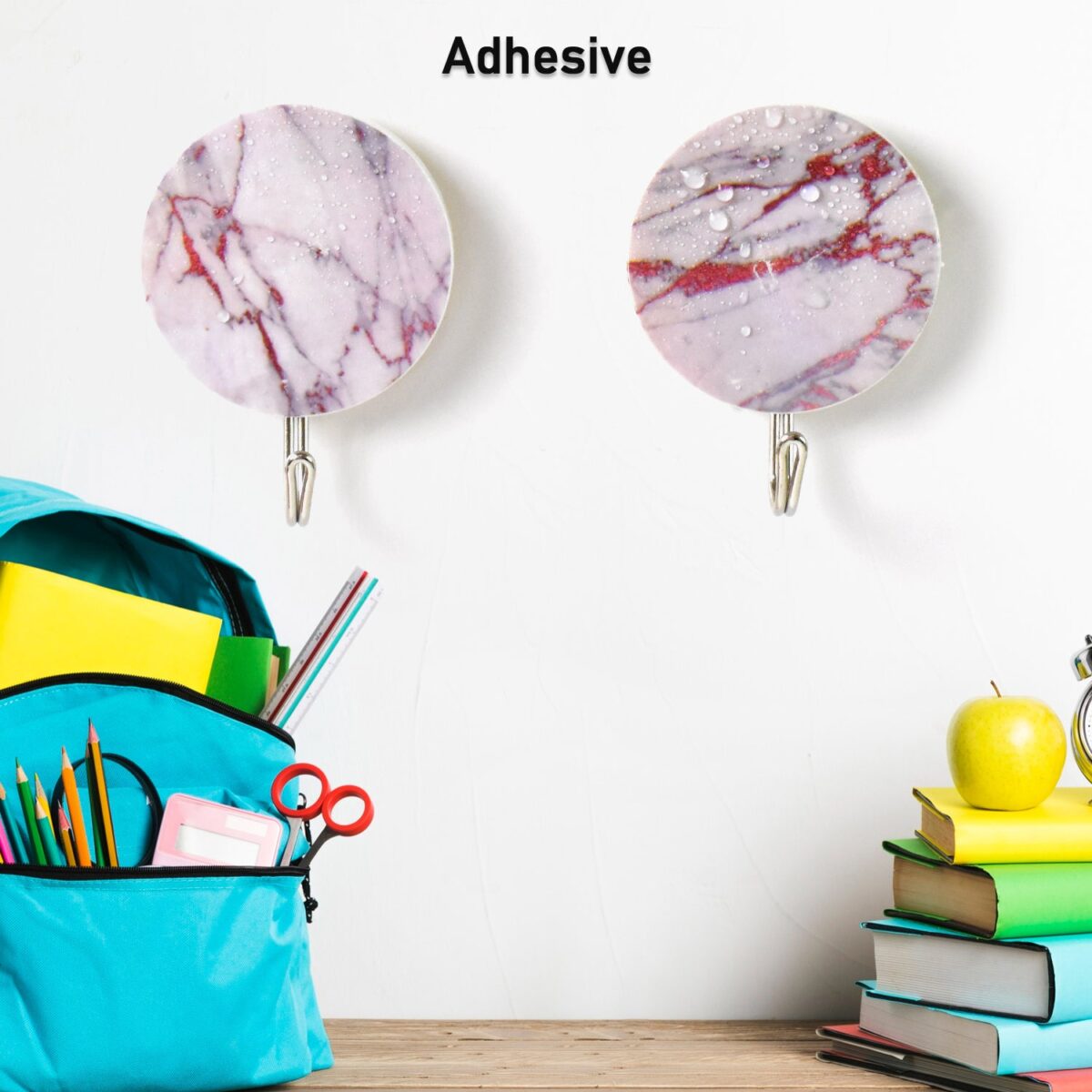 Multipurpose Strong Round Hook Self-Adhesive hooks (2 Pc Set) - Image 6