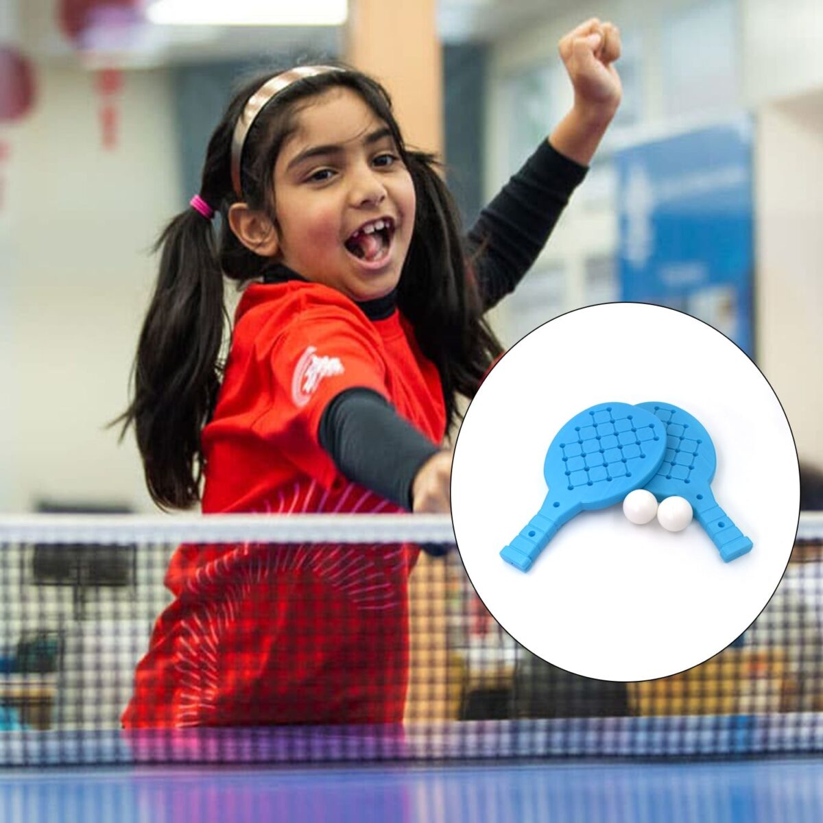 Racket Set with Ball for Kids Plastic Table Tennis Set for Kids - Image 7