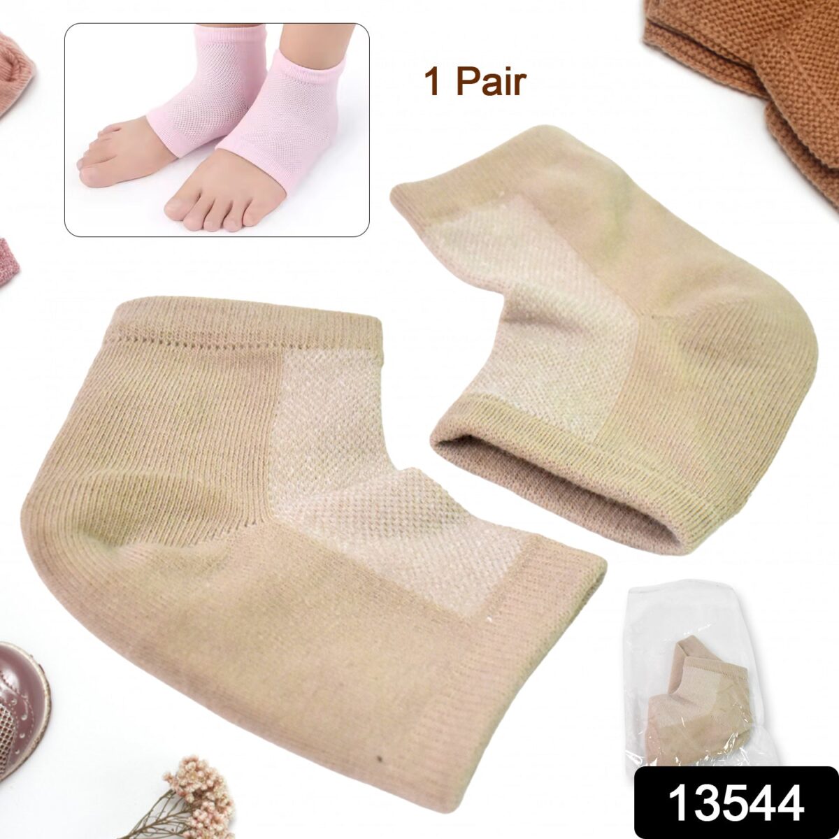 Heel Socks Overnight Heels While You Sleep (1 Pair / Mix Color) - Image 3