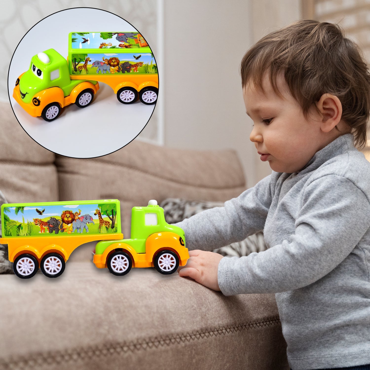 06_341f1bd1-05bc-413e-bfe3-0755d8aa64ed.jpg Small Green and yellow Toy Truck. - Image 3