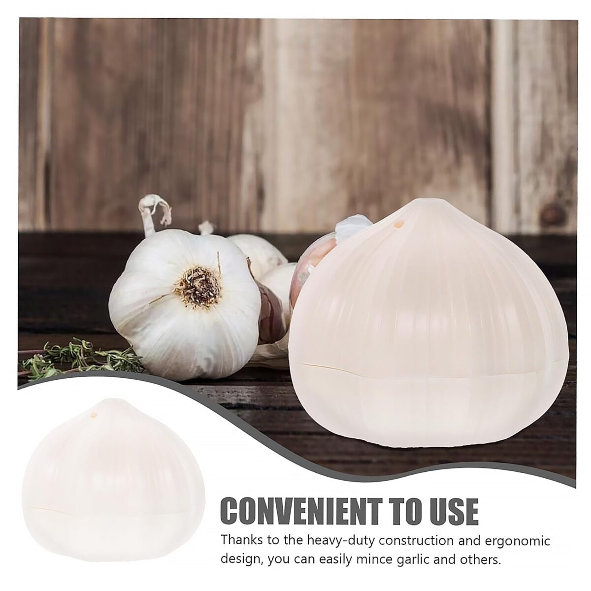 Garlic Press Sharpener Device Ã¢â‚¬â€œ Portable Manual Ginger, Chili & Garlic Crusher, Masher, Chopper & Grinder for Kitchen Use - Image 3