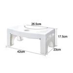 Plastic Non-Slip Folding Toilet Squat Stool - White Color - Image 5
