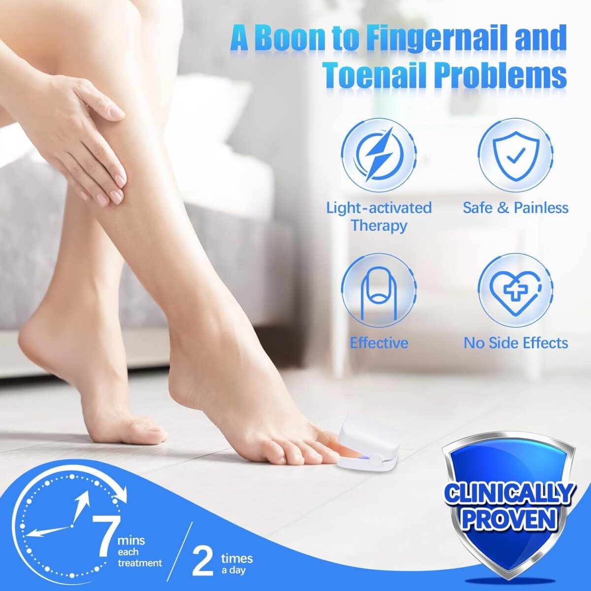 Rechargeable Nail Fungus Laser â€“ Anti-Fungal Device for Toenails, Hands & Feet (Home Use) - Image 8