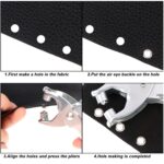 Grommet Setting Tool with 25 PCS Gold Eyelets Grommets Steel Hole Punch Setter Kit for Leather, Canvas, All Fabrics Men and Women Clothes, Shoes, Belts, Crafts - Image 7