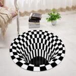 3D Space Round Carpet, Floor Mat Non-Woven Doormat (1 Pc / 78 Cm) - Image 8
