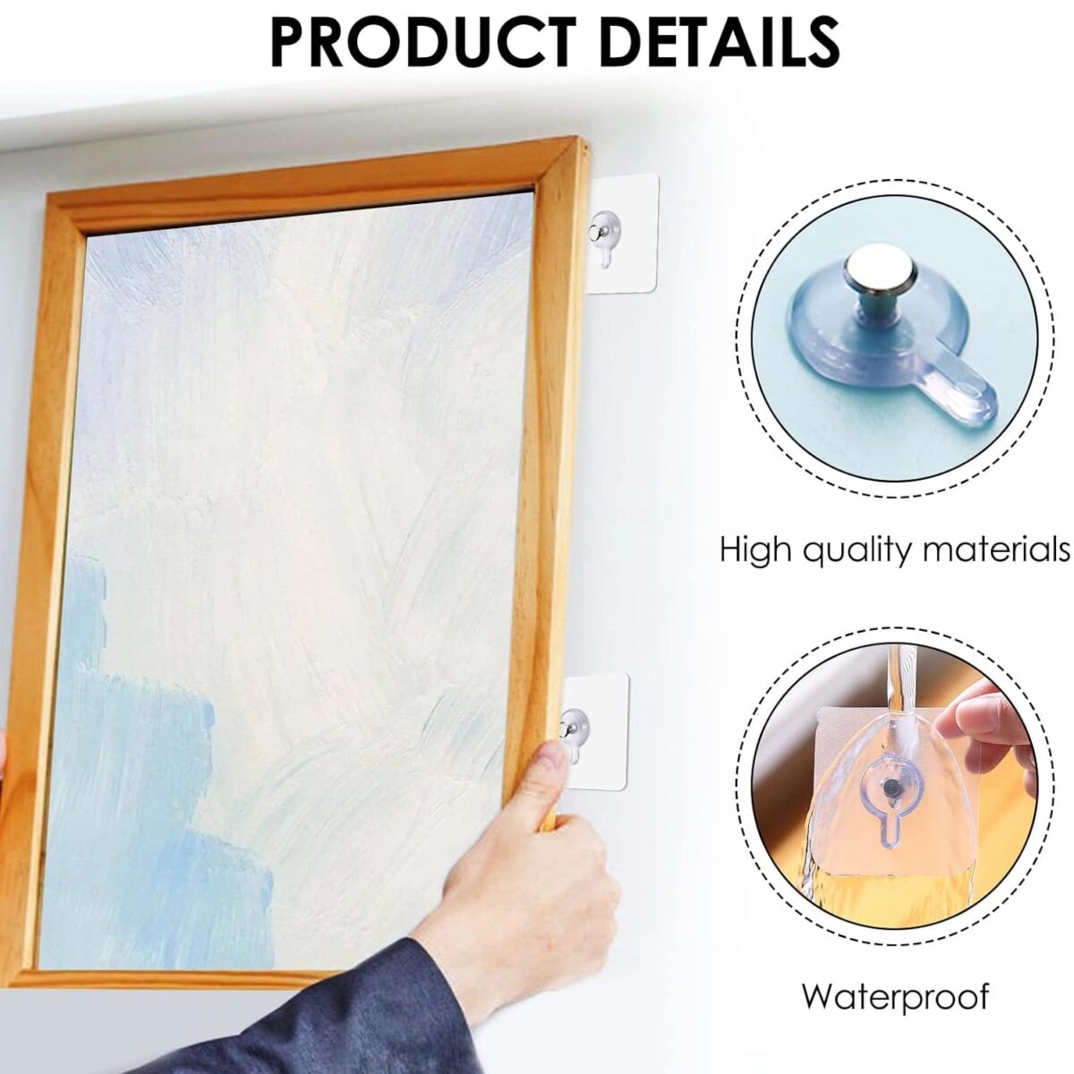 Multipurpose Adhesive Damage-Free Photo Frame Wall Hooks (1 Pc) - Image 7