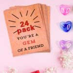 Heart-Shaped Crystal Gem Valentines with Gift Cards (24 Pc) - Image 5