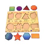 Wooden Triangles Puzzle Learning Educational Board (1 Set / 28Ã—20 Cm) - Image 5