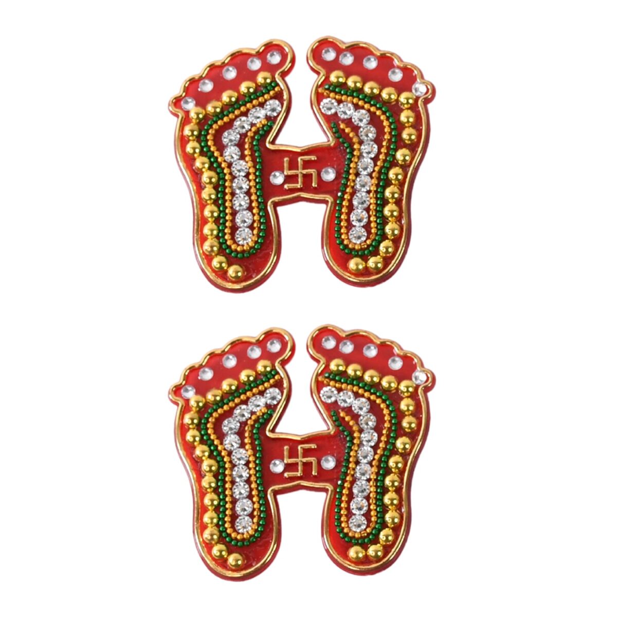 Decorative Laxmi Charan Paduka Sticker Set (Pack of 2 Pc) - Image 5