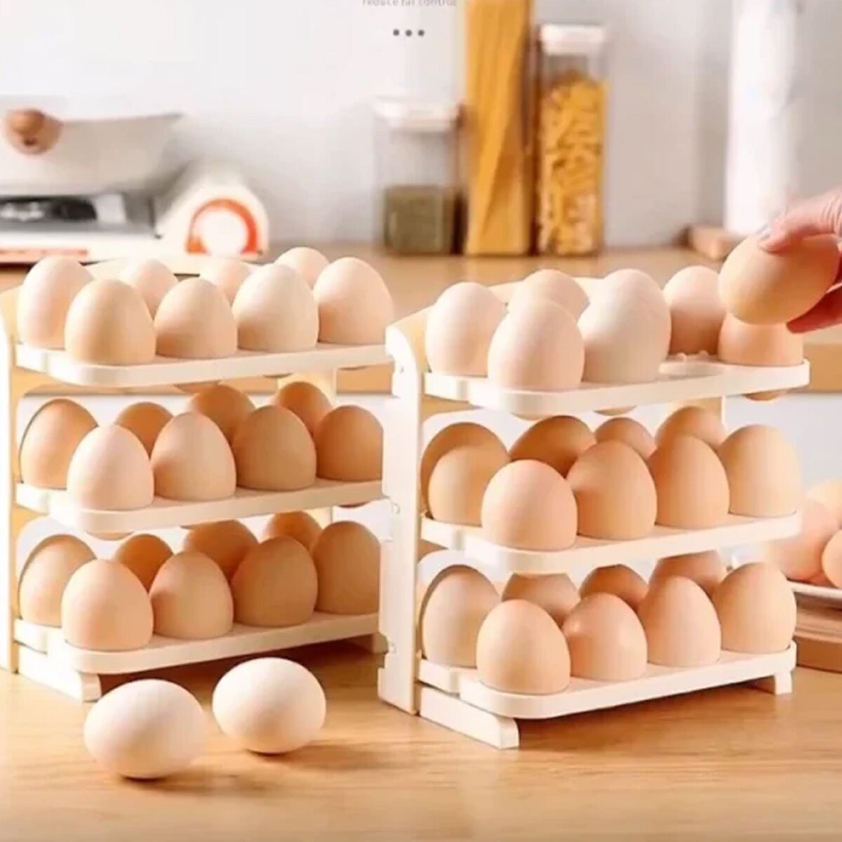 Plastic Foldable Egg Tray | 24 Grid Egg Storage Box (1 Pc) - Image 7