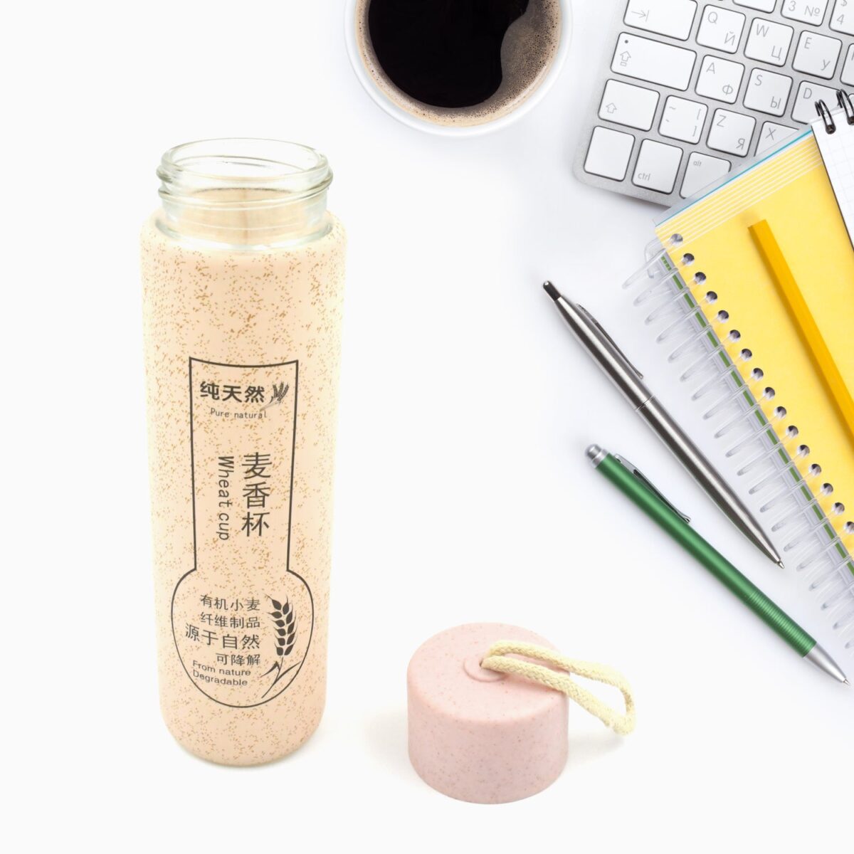 350ml Leak Proof Glass Water Bottle - Hot & Cold, BPA Free, Travel - Image 3