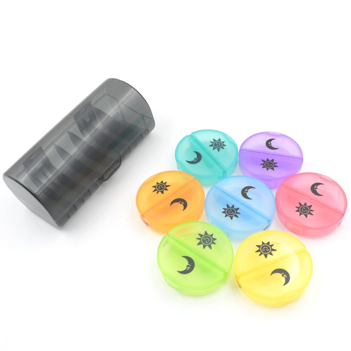 Weekly Pill Organizer 2 Times a Day Travel 7 Day Pill Box Twice a Day Daily Medicine Pill Case with Large Compartments - Image 4