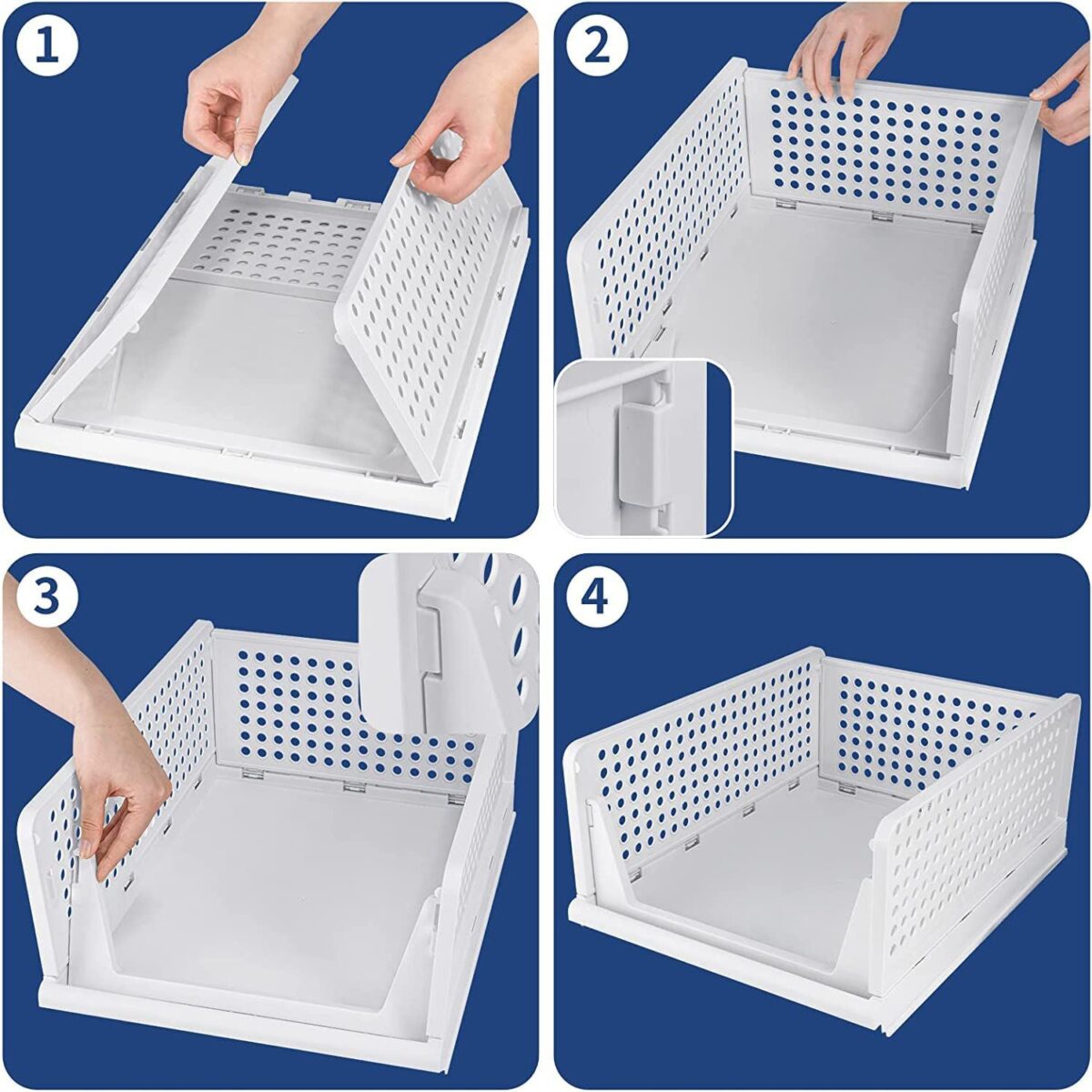 3 Layer Clothes Organizer for Wardrobe Cupboard Organizer for Clothes Foldable and Stackable Closet Organizer Drawer Organizer for Clothes, Multi Purpose Plastic Drawer - Image 8