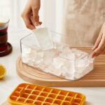 Ice Cube Tray with Lid 32 Grid, Storage Box Kitchen Bar Tool (1 Pc) - Image 8
