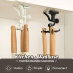 360Â° Rotating 6-Claw Hook â€“ Kitchen & Bathroom Organizer (1 Pc | White) - Image 6